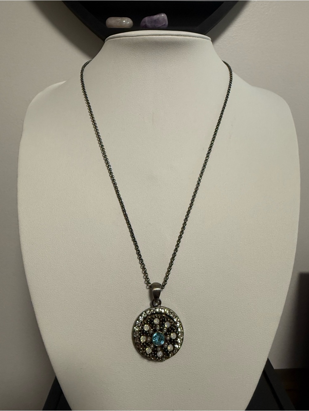 Beautiful Crystal Medallion Necklace